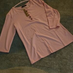 Elegant Pink Long Sleeve Women's Top
